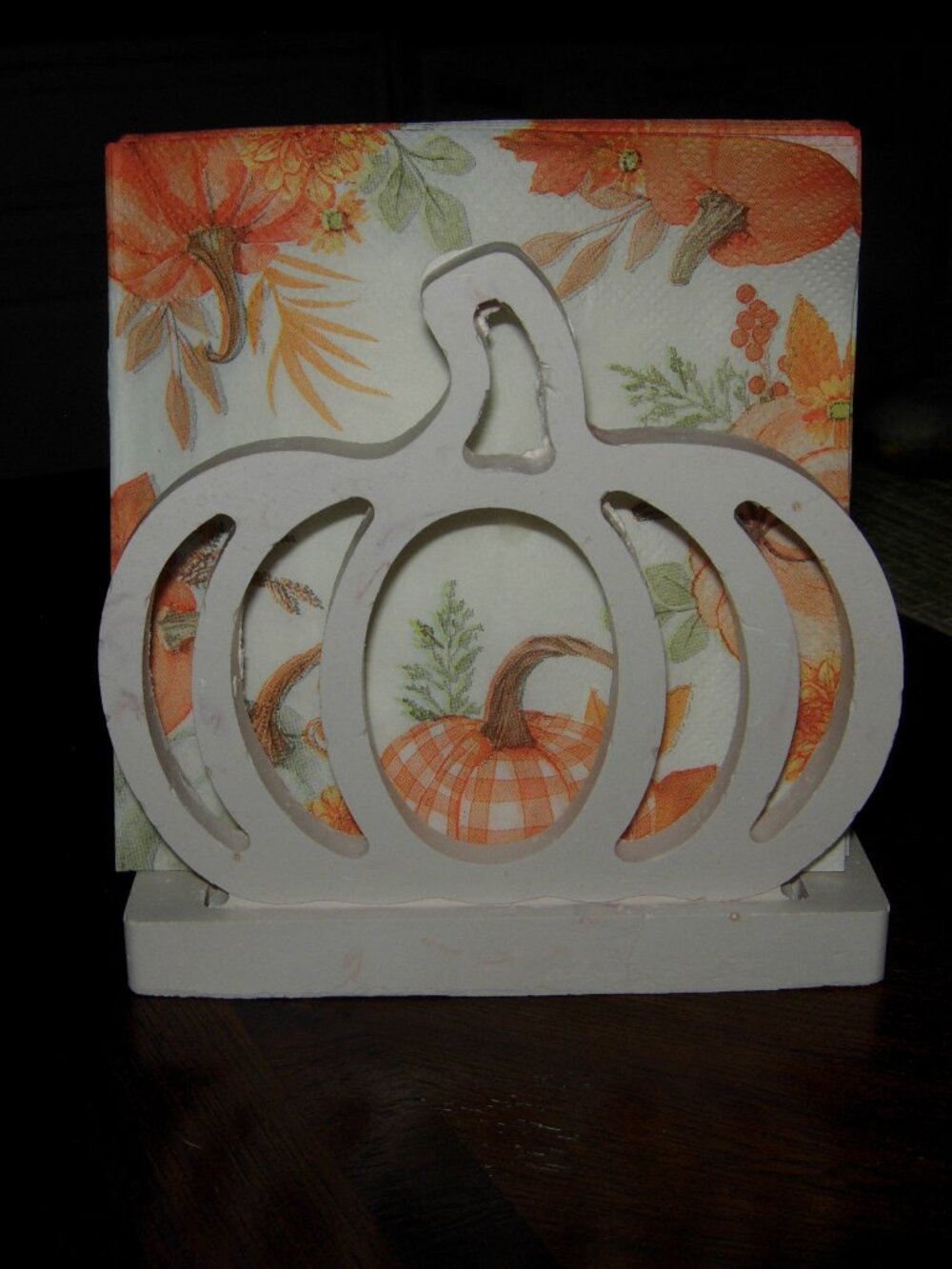 Handmade Pumpkin Napkin Holder